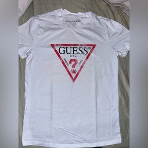 Women’ White Guess T-Shirt-XS